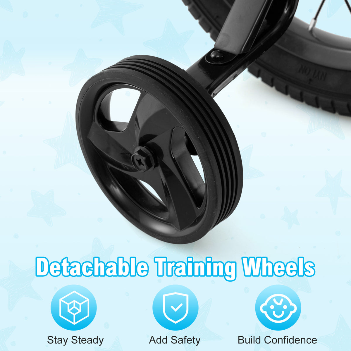 Kids Bike with Basket and Training Wheels - Adjustable Height-Kids Bike-DECOROLALA