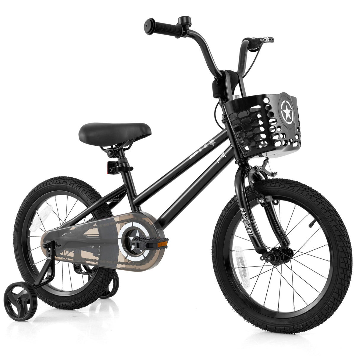 Kids Bike with Basket and Training Wheels - Adjustable Height-Kids Bike-DECOROLALA