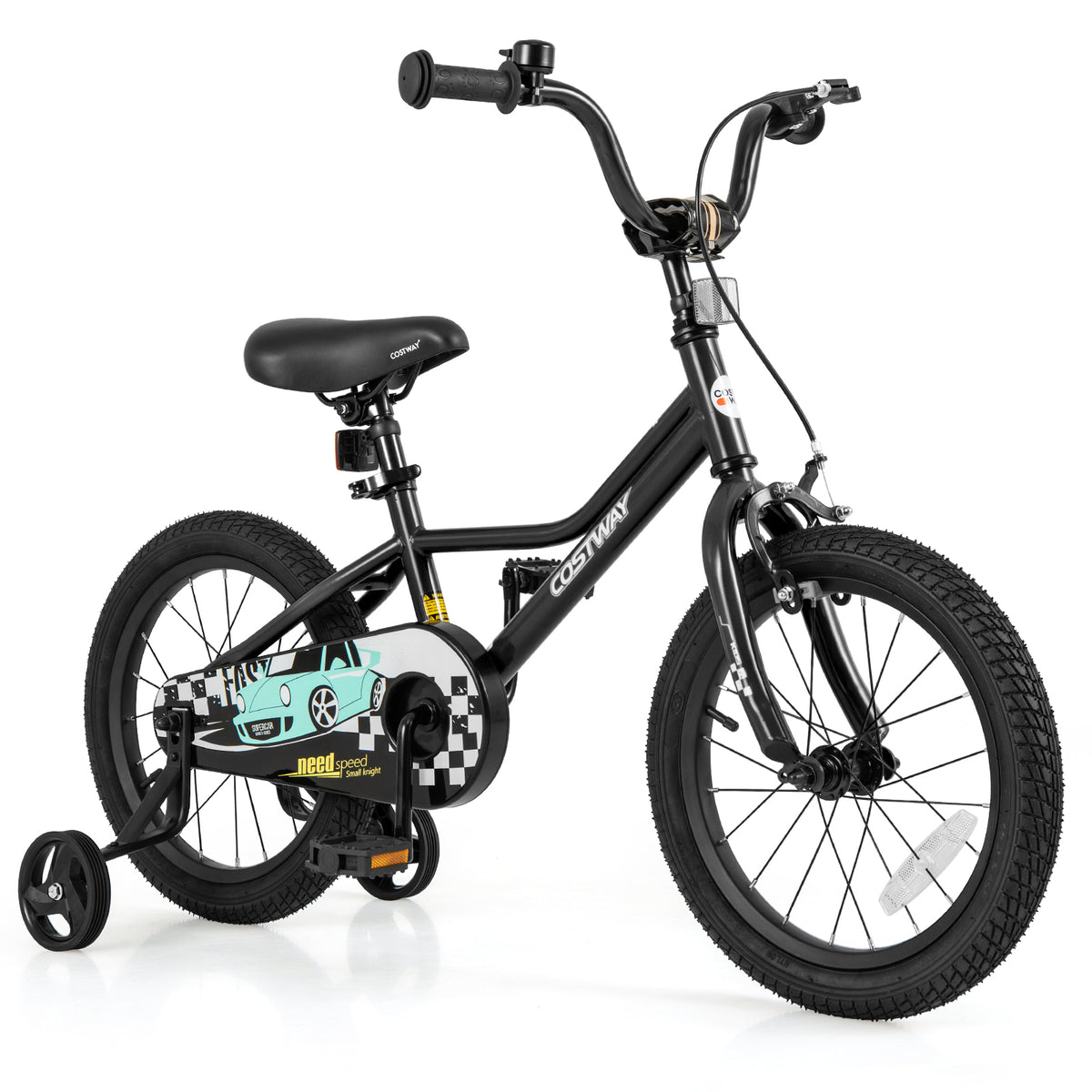 Kids Bike with Training Wheels, Adjustable Carbon Steel Frame-Kids Bike-DECOROLALA