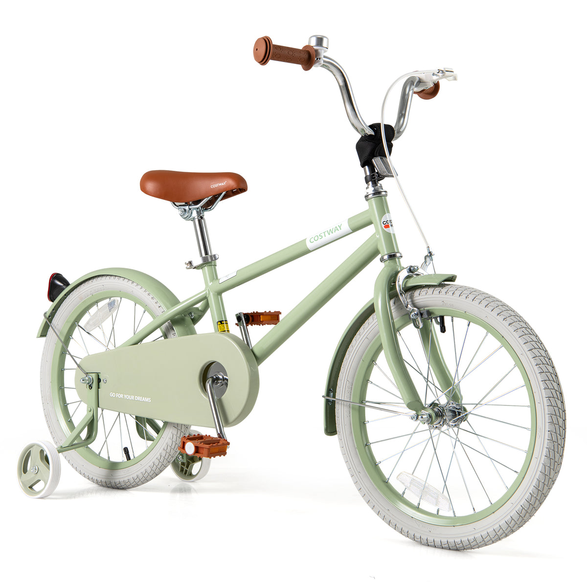 Kids Bike with Training Wheels, Adjustable Handlebar and Seat-Kids Bike-DECOROLALA