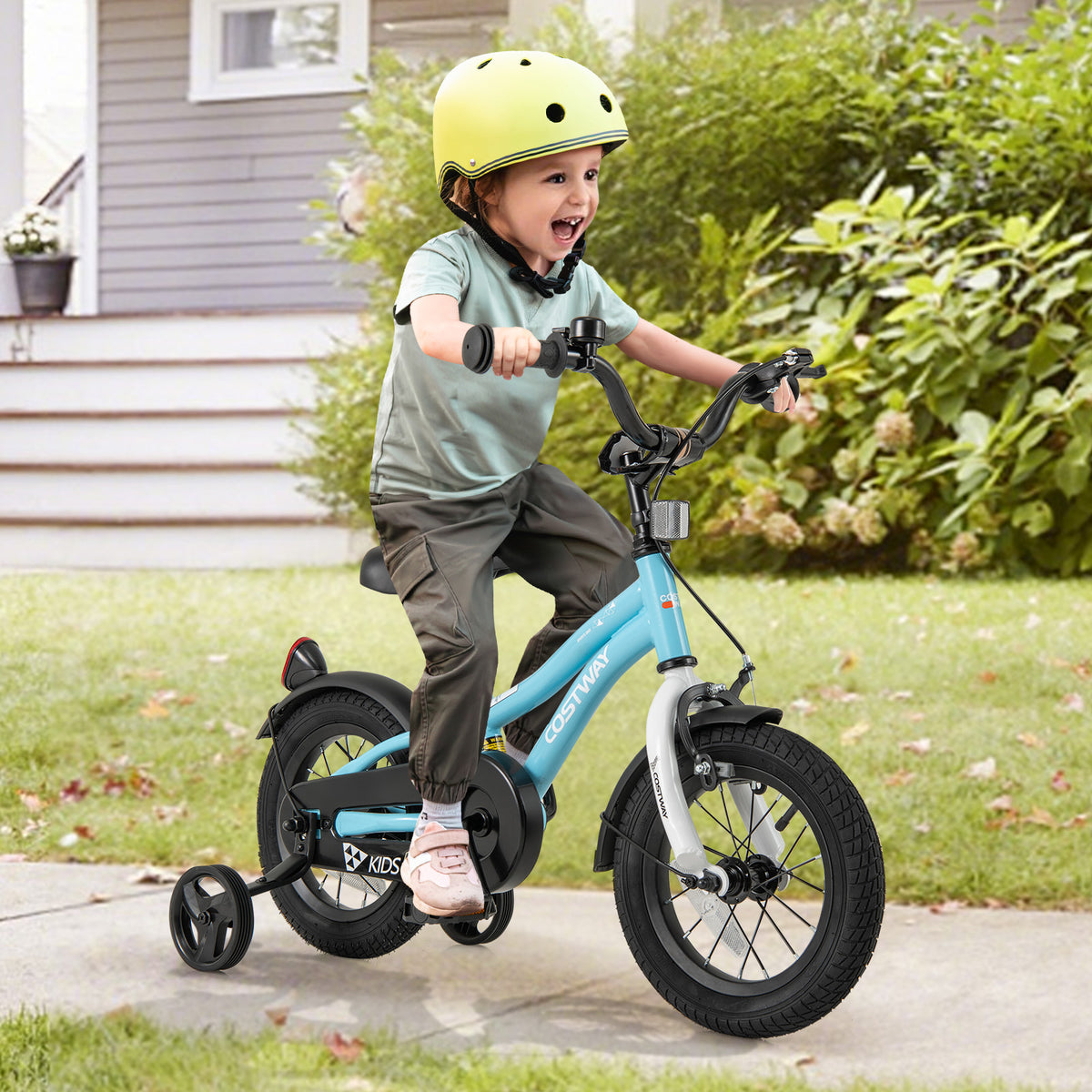 Kids Bike with Training Wheels - Adjustable Seat and Handlebar-Kids Bike-DECOROLALA