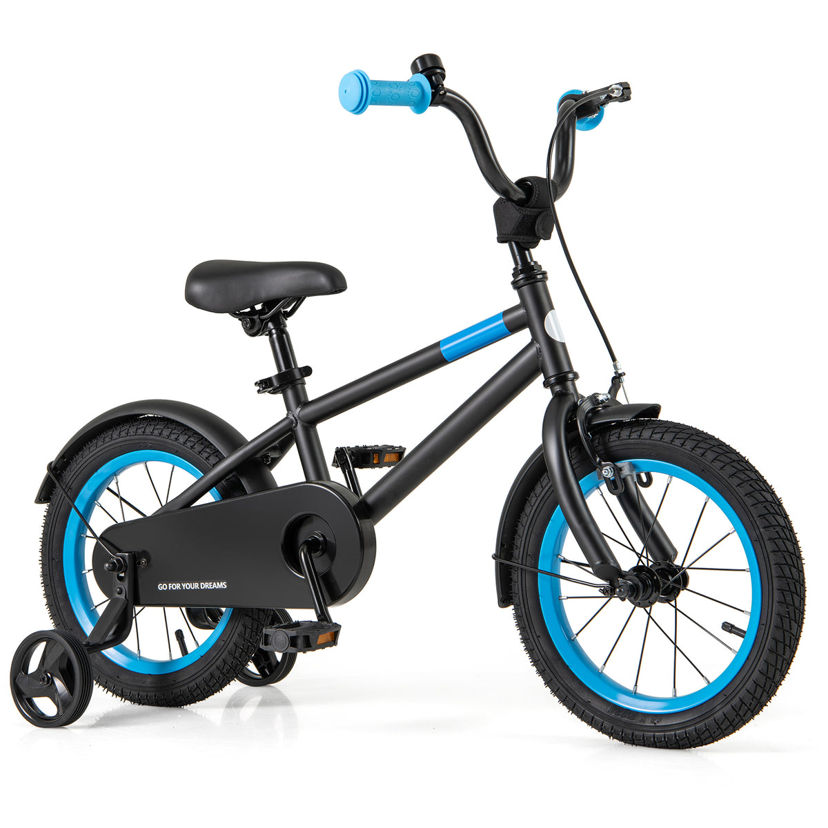 Kids Bike with Training Wheels and Adjustable Handlebar and Seat-Kids Bike-DECOROLALA