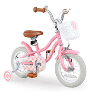 Kids Bike with Training Wheels and Basket, 4-8 Years Old-Kids Bike-DECOROLALA
