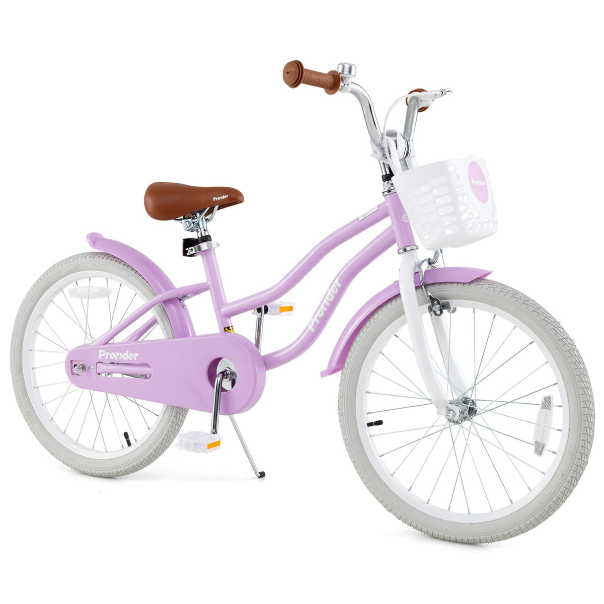 Kids' Bike with Training Wheels and Basket - Carbon Steel Frame-Kids Bike-DECOROLALA