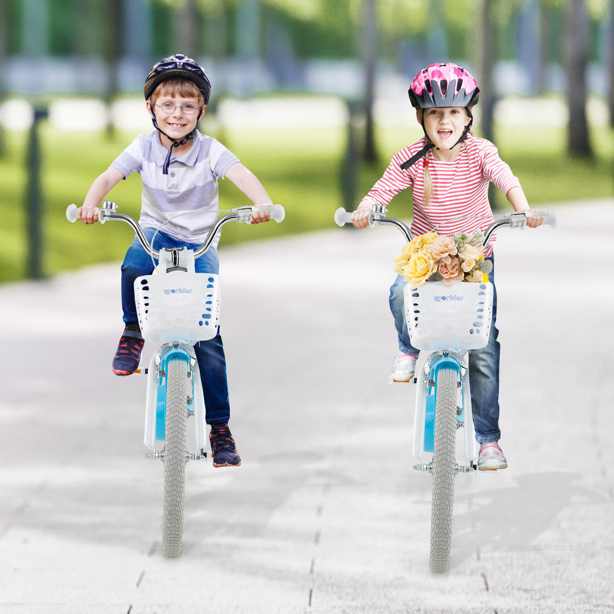 Kids Bike with Training Wheels and Dual Brakes - Adjustable Seat-Kids Bike-DECOROLALA