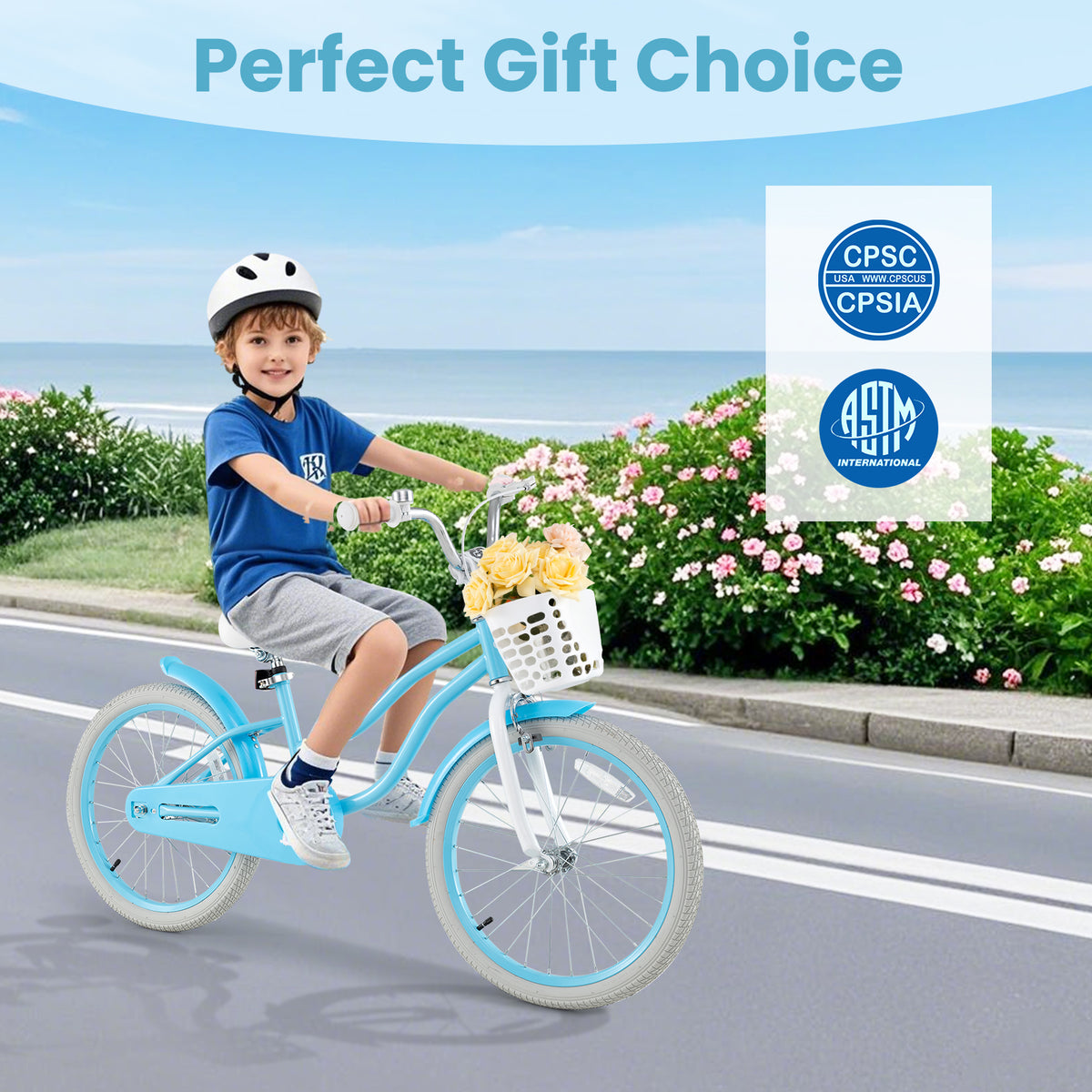 Kids Bike with Training Wheels and Dual Brakes - Adjustable Seat-Kids Bike-DECOROLALA