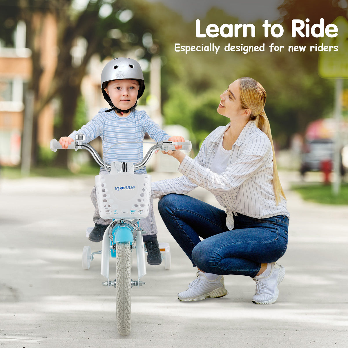 Kids Bike with Training Wheels and Dual Brakes - Adjustable Seat-Kids Bike-DECOROLALA