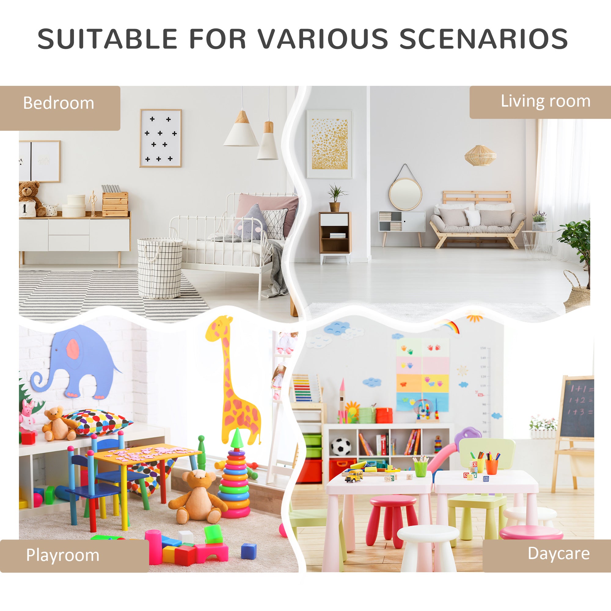 Kids Bookcase Multi-Shelf Rack Organizer with Storage Drawer for Books for Reading Nook, Classroom, Bedroom, Playroom, Grey-Toys & Games > Toddler & Kids Furniture > Baby & Kids Storage-DECOROLALA