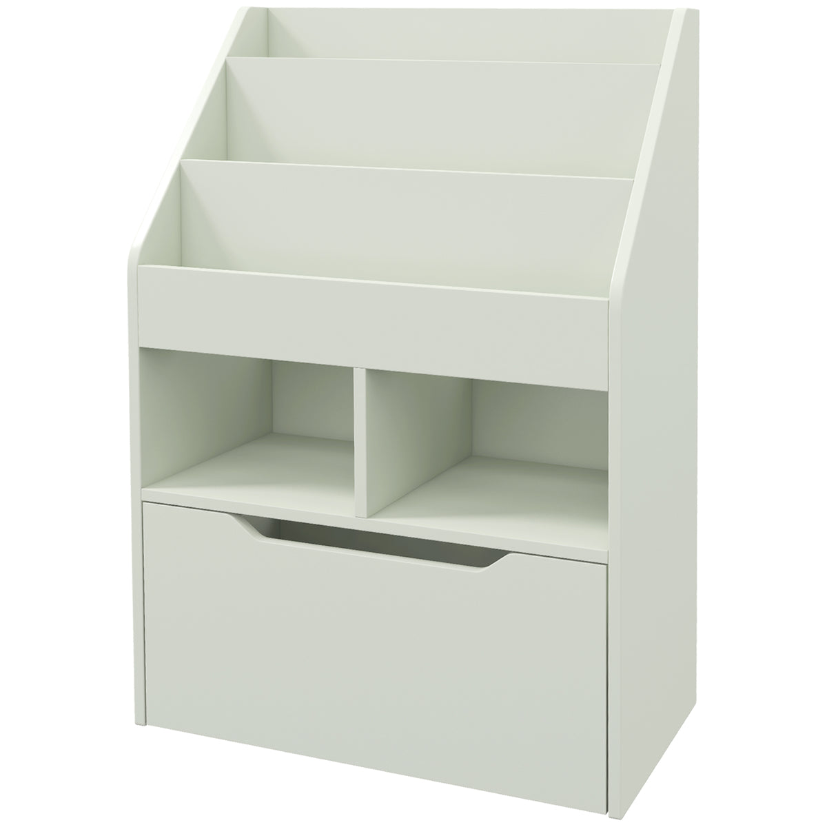 Kids Bookcase with Storage Drawer and Cubes - Green-Toys & Games > Toddler & Kids Furniture > Baby & Kids Storage-DECOROLALA