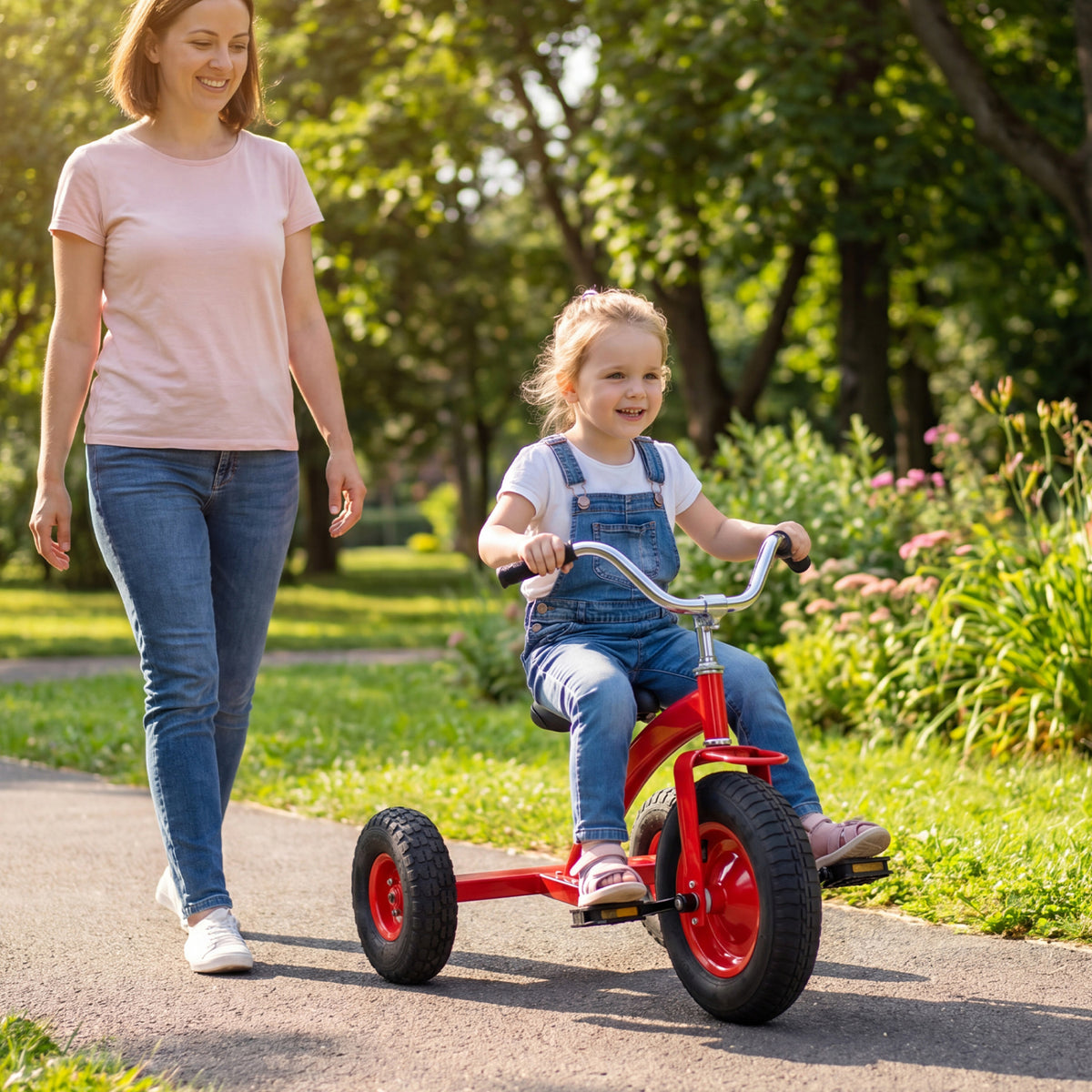 Kids Carbon Steel Bike with 15 Inch Inflatable Rubber Tires