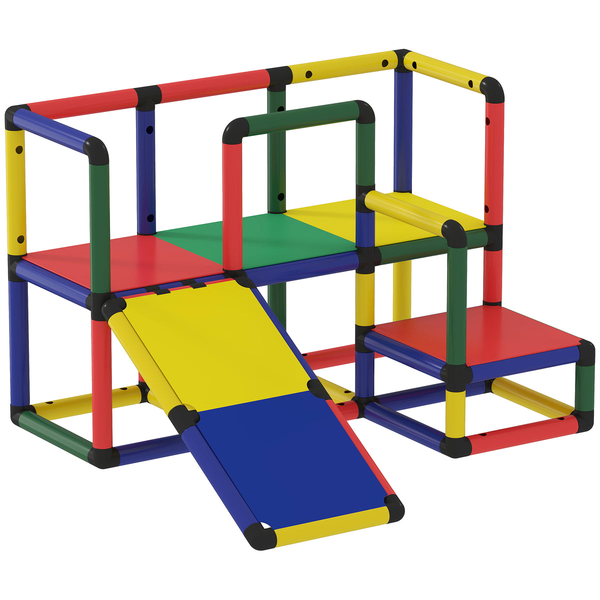 Kids Climbing Structure, Toddler Climbing Toys with Slide and Platform, Play Gym for Ages 1-6 Years, Mixed Colour-Toys & Games > Kids Outdoor Play > Gym Sets & Swings-DECOROLALA