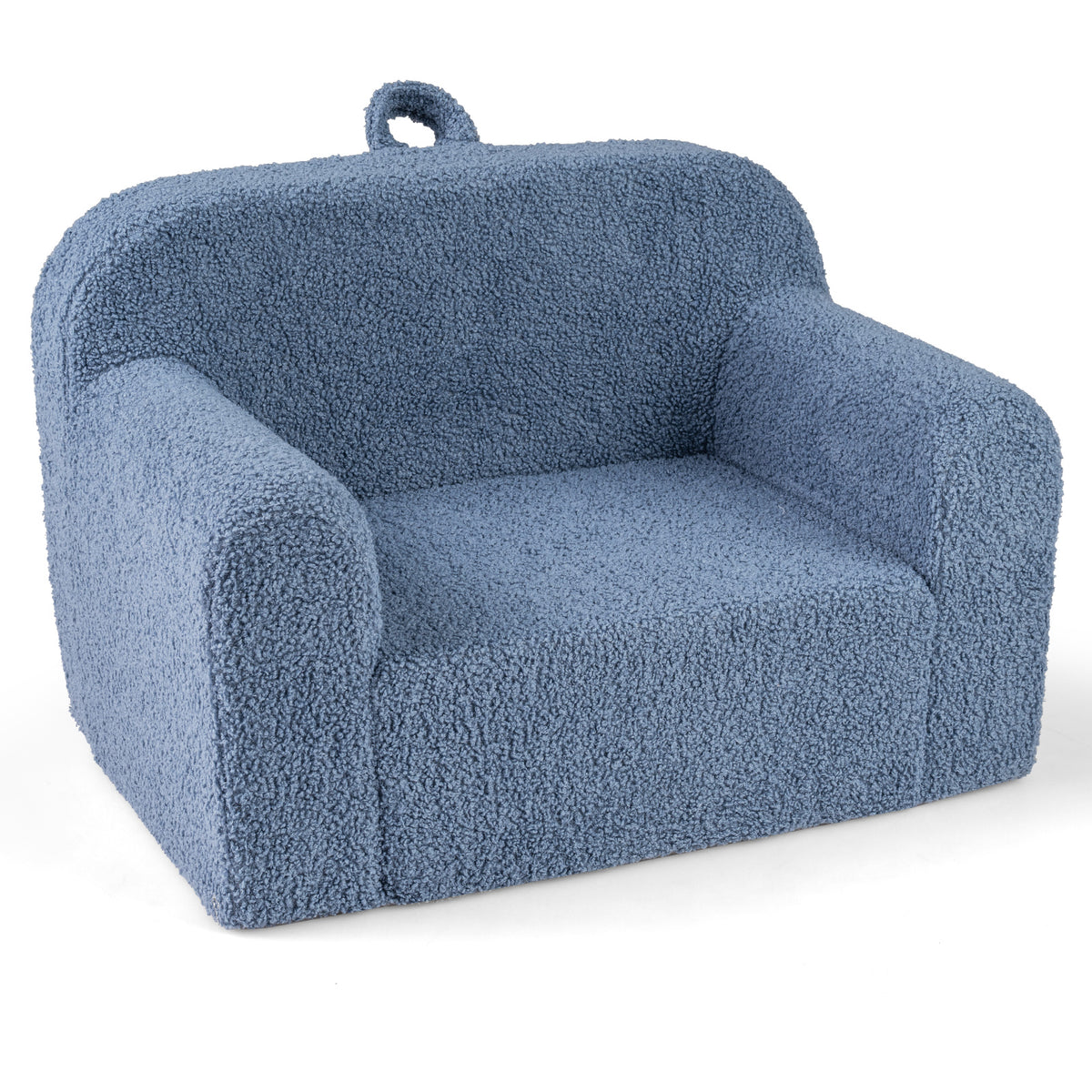 Kids Couch Portable Toddler Sofa with Anti-slip Base-Blue-Kids Chairs-DECOROLALA