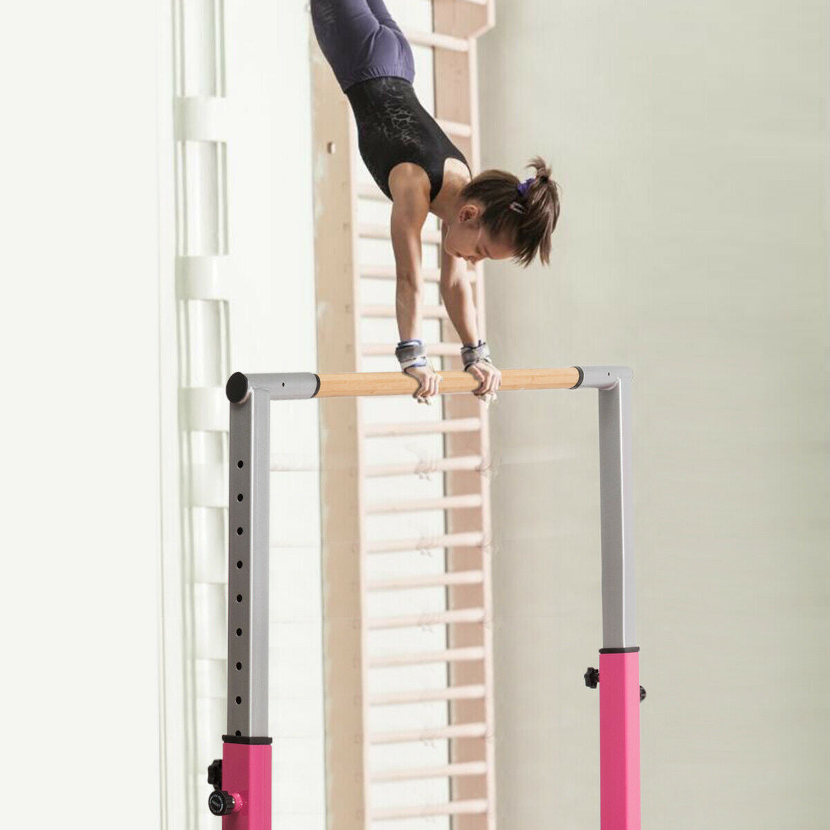 Kids Double Horizontal Bars Gymnastic Training Parallel Bars Adjustable