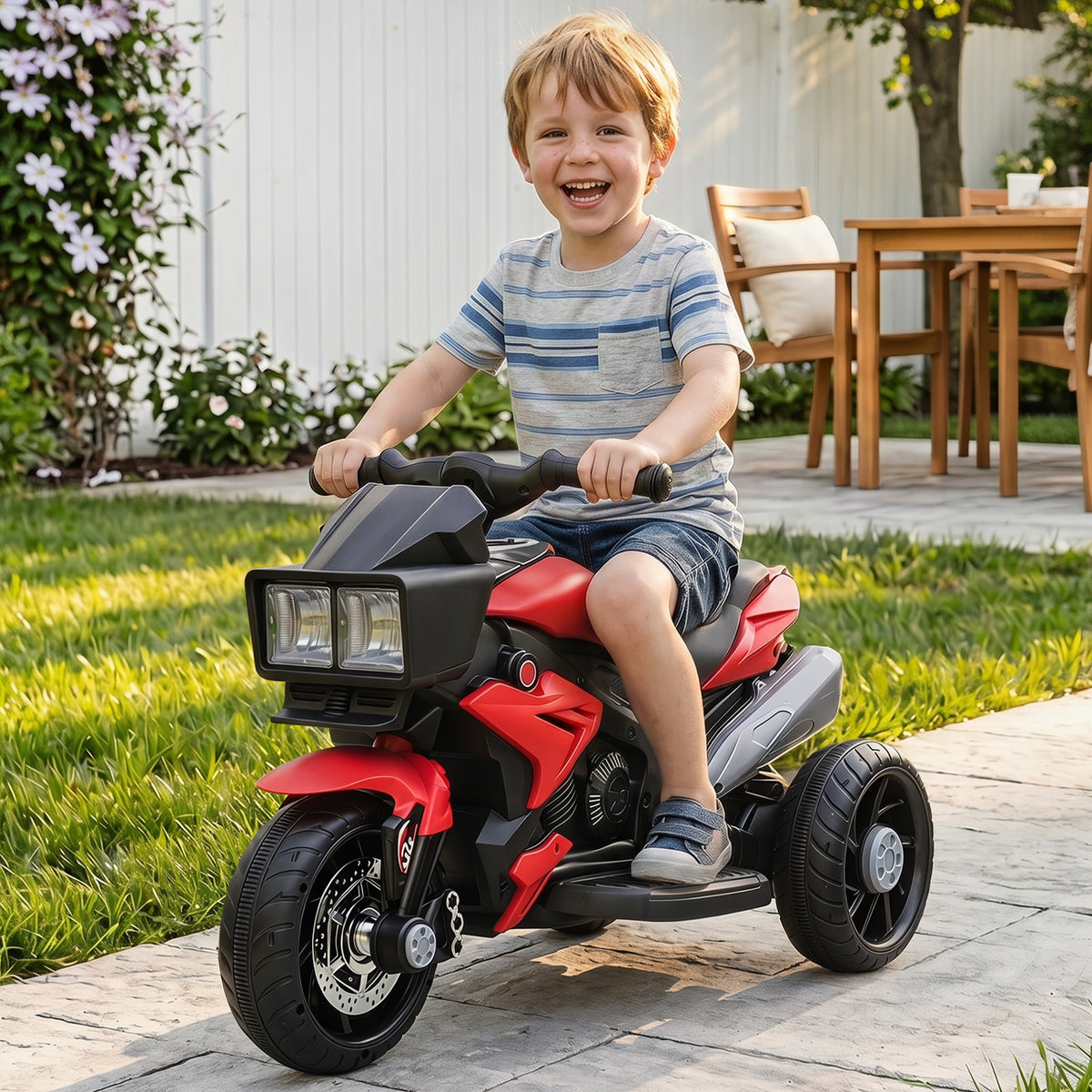 Kids Electric Pedal Motorcycle Ride-On Toy 6V Battery Powered w/ Music Horn Headlights Motorbike for 37â€“60 M-Toys & Games > Baby & Toddler Toys > Electric Ride-On Toys > Electric Motorcycles-DECOROLALA