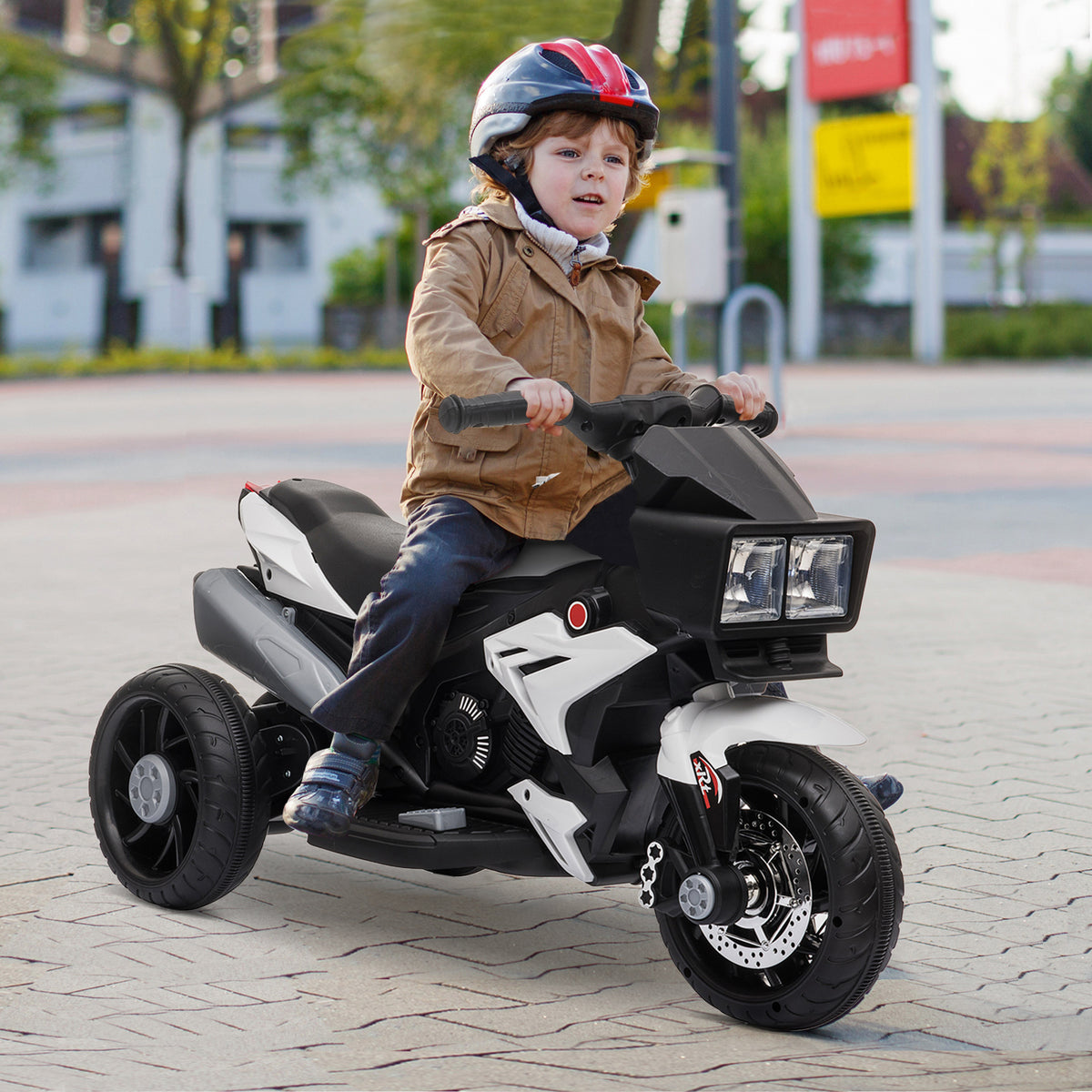 Kids Electric Pedal Motorcycle Ride-On Toy 6V Battery Powered w/ Music Horn Headlights Motorbike for 37â€“60 M-Toys & Games > Baby & Toddler Toys > Electric Ride-On Toys > Electric Motorcycles-DECOROLALA