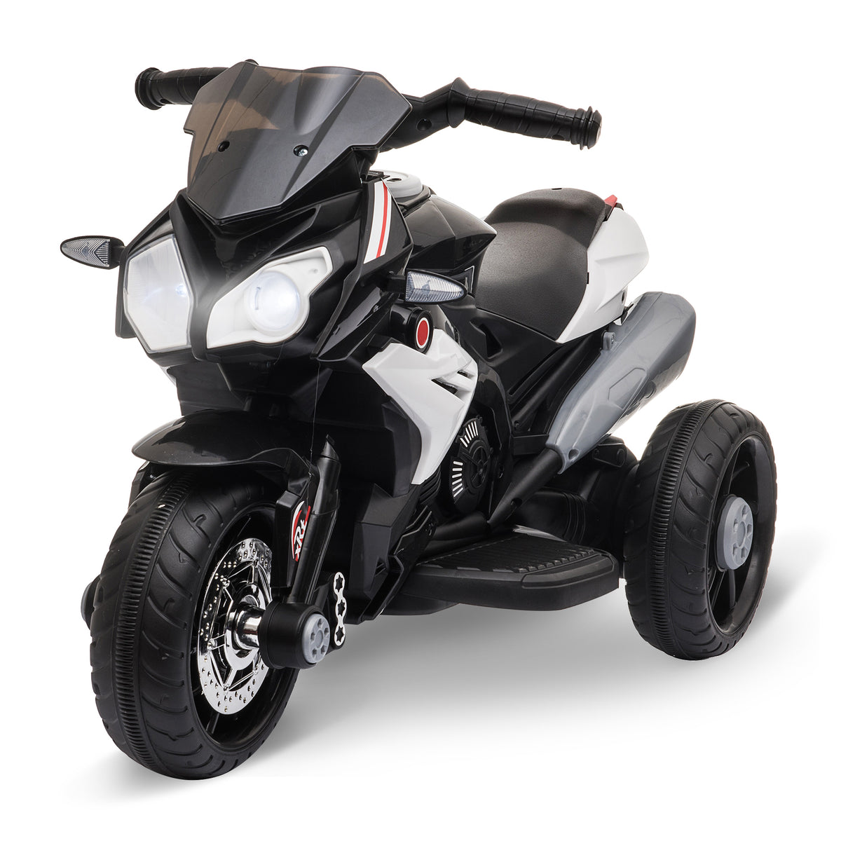 Kids Electric Motorcycle Ride-On Toy with 3 Wheels, Music, Horn, Lights-Toys & Games > Baby & Toddler Toys > Electric Ride-On Toys > Electric Motorcycles-DECOROLALA