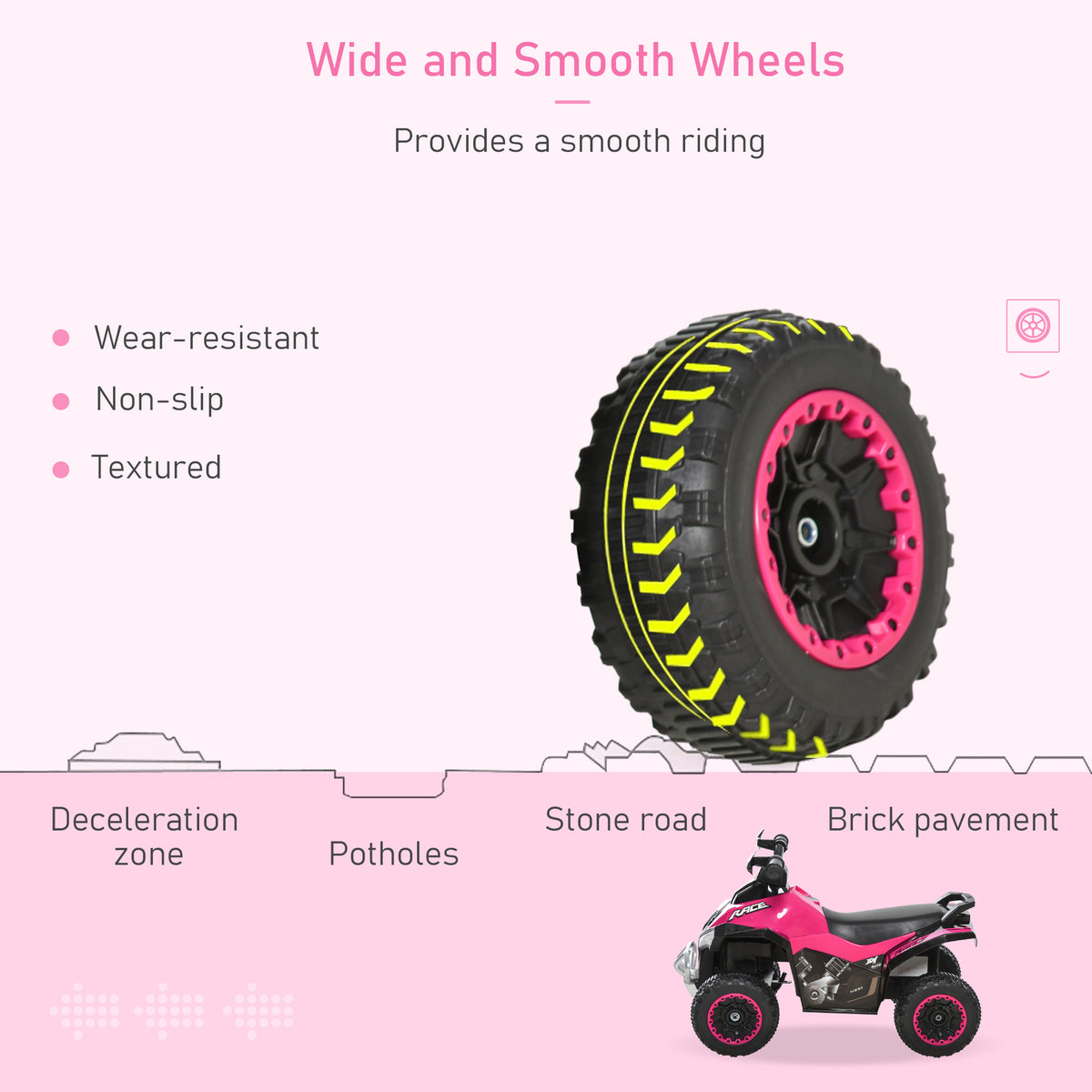 No Power Baby Ride on Toy, Kids Ride on Car Foot to Floor Sliding 4 Wheels with Music, Lightening, for 18-36 M-Toys & Games > Baby & Toddler Toys > Riding & Rocking Toys > Push Cars for Toddlers-DECOROLALA