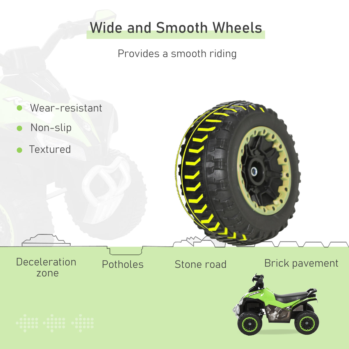 No Power Baby Ride on Toy, Kids Ride on Car Foot to Floor Sliding 4 Wheels with Music, Lightening, for 18-36 M-Toys & Games > Baby & Toddler Toys > Riding & Rocking Toys > Push Cars for Toddlers-DECOROLALA