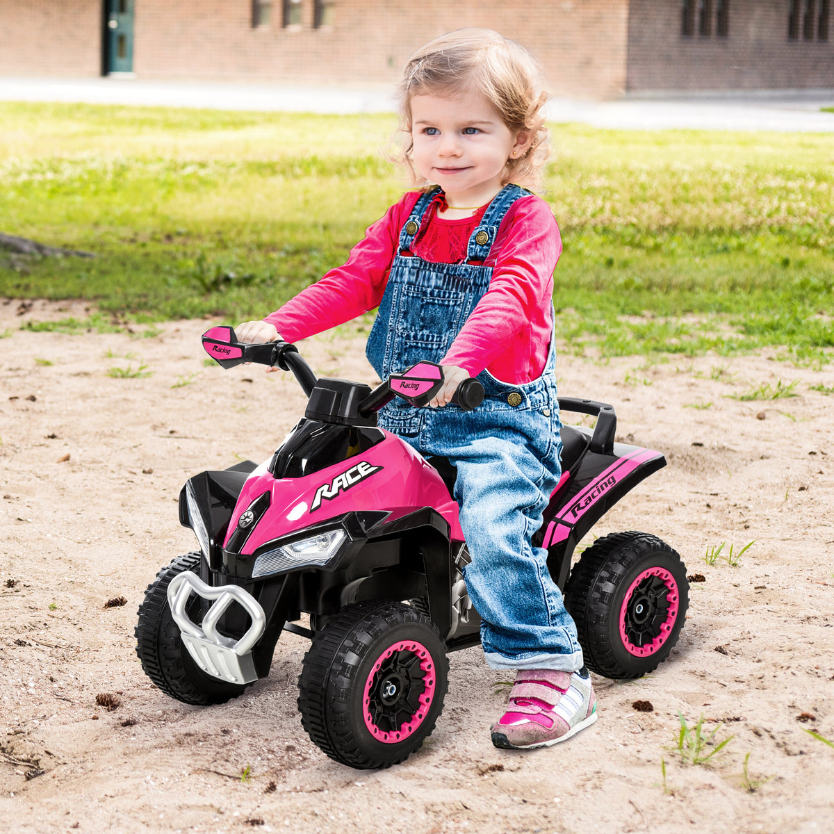 No Power Baby Ride on Toy, Kids Ride on Car Foot to Floor Sliding 4 Wheels with Music, Lightening, for 18-36 M-Toys & Games > Baby & Toddler Toys > Riding & Rocking Toys > Push Cars for Toddlers-DECOROLALA