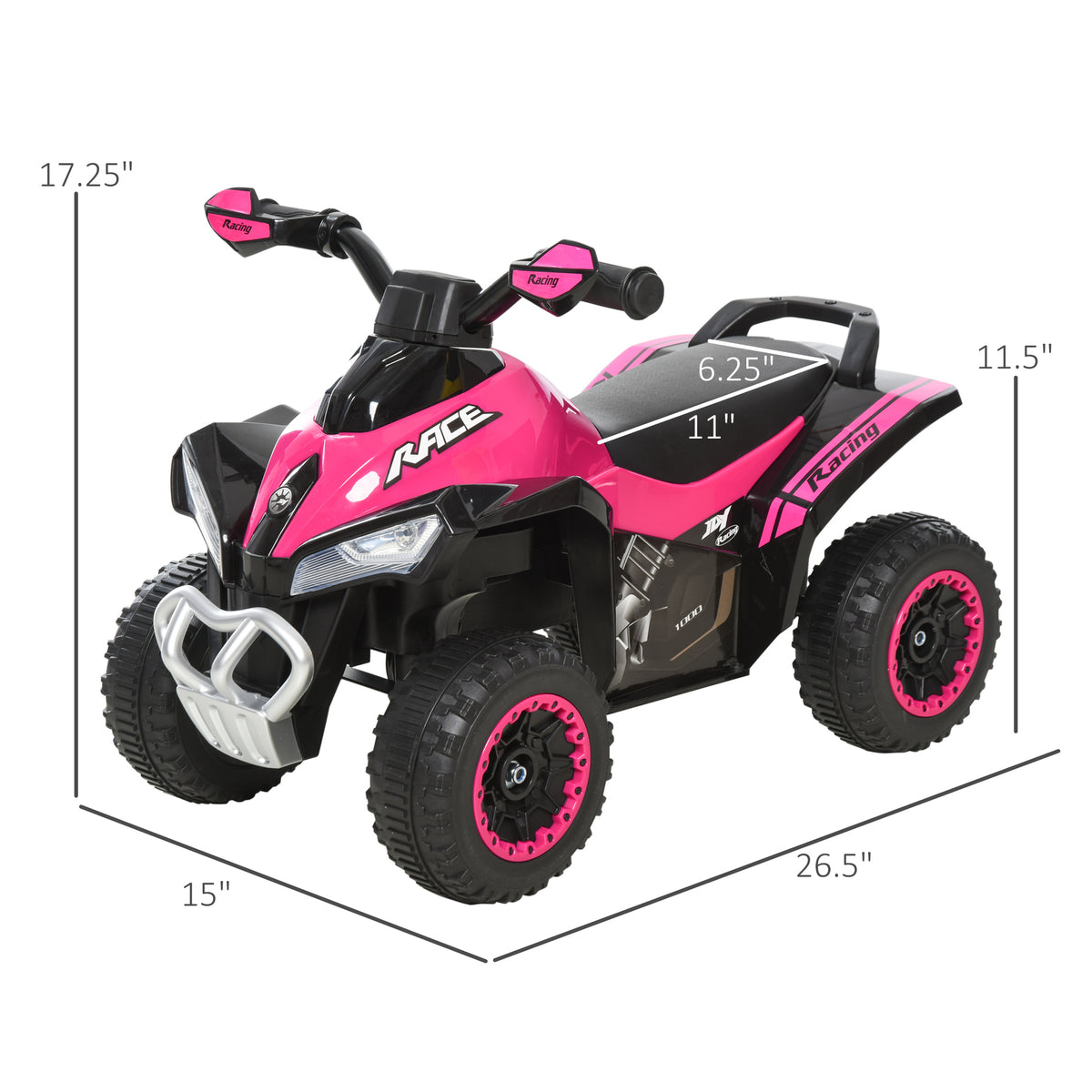 No Power Baby Ride on Toy, Kids Ride on Car Foot to Floor Sliding 4 Wheels with Music, Lightening, for 18-36 M-Toys & Games > Baby & Toddler Toys > Riding & Rocking Toys > Push Cars for Toddlers-DECOROLALA