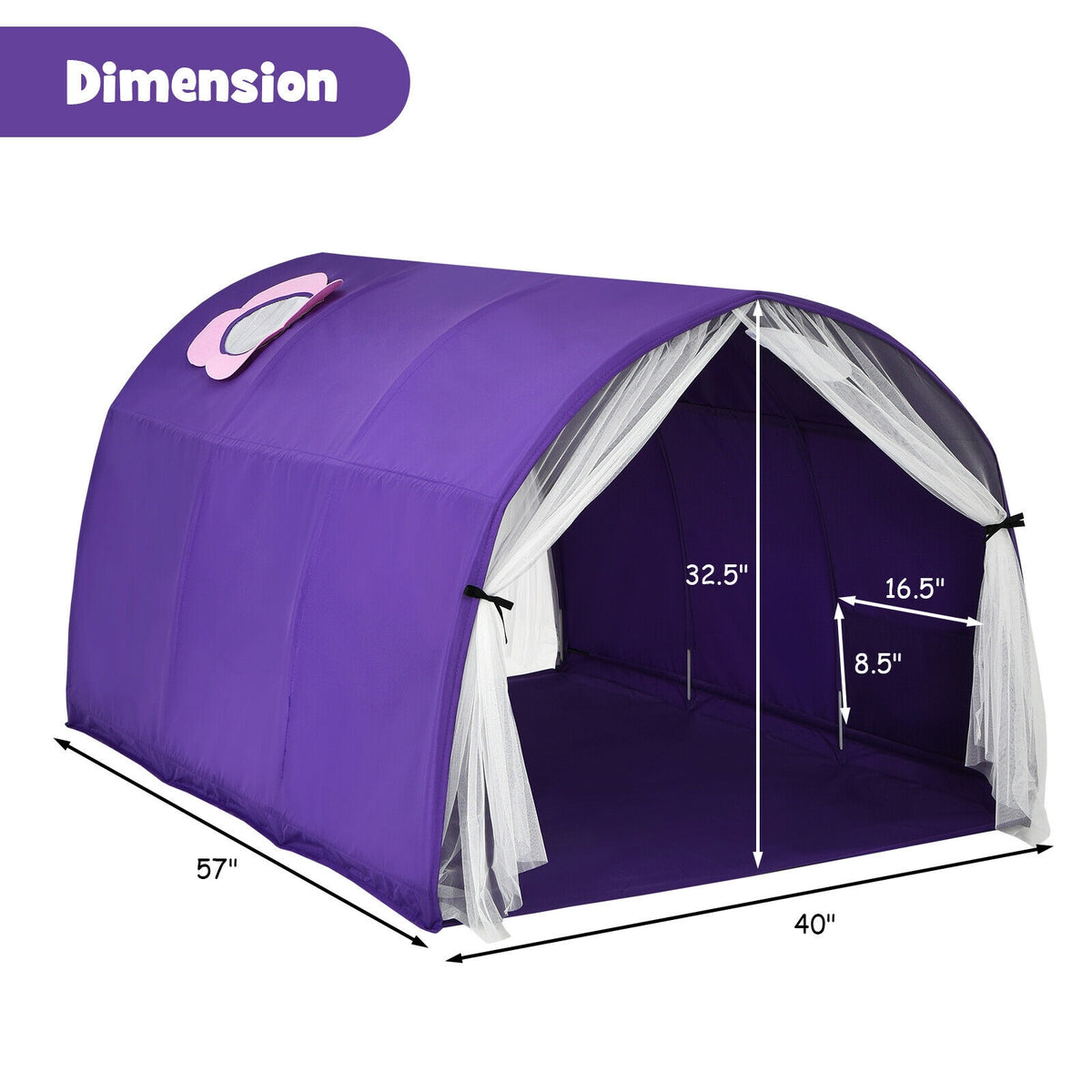 Kids Galaxy Starry Sky Dream Portable Play Tent with Double Net Curtain