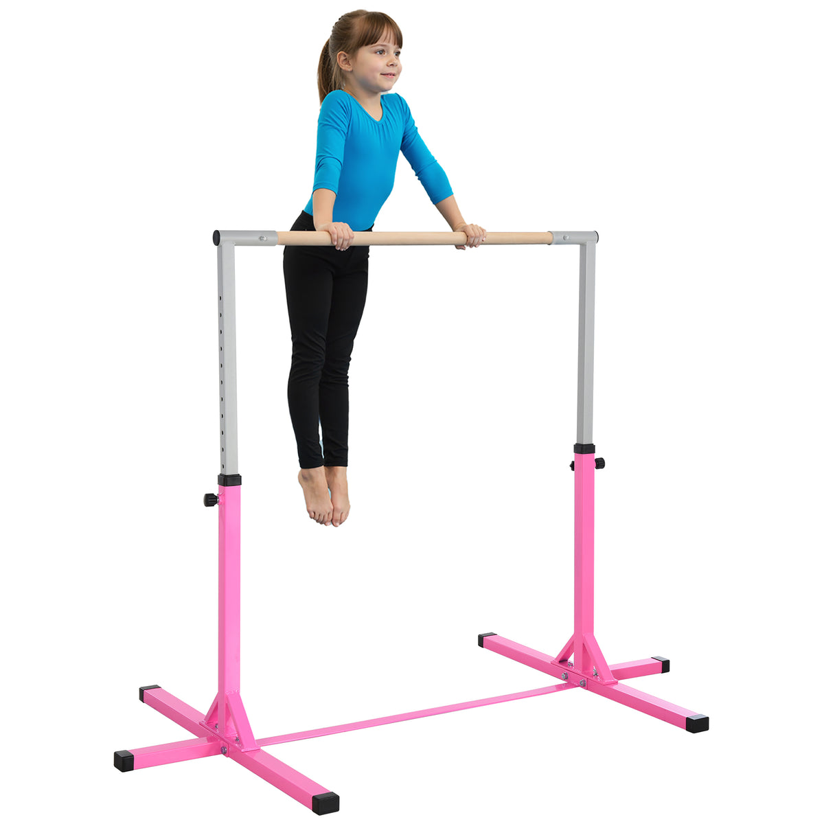 Professional Gymnastics Bar for Kids, Toddler Home Gymnastics Equipment with 13-level Adjustable Height-Toys & Games > Baby & Toddler Toys > Kids Gym & Playmats-DECOROLALA