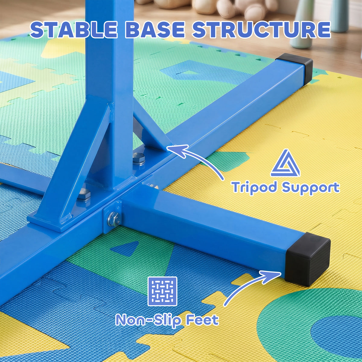 Professional Gymnastics Bar for Kids, Toddler Home Gymnastics Equipment with 13-level Adjustable Height-Toys & Games > Baby & Toddler Toys > Kids Gym & Playmats-DECOROLALA