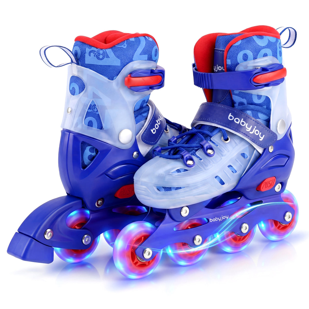 Patins à roues alignées pour enfants avec roues lumineuses, pour débutants de 9 à 14 ans
