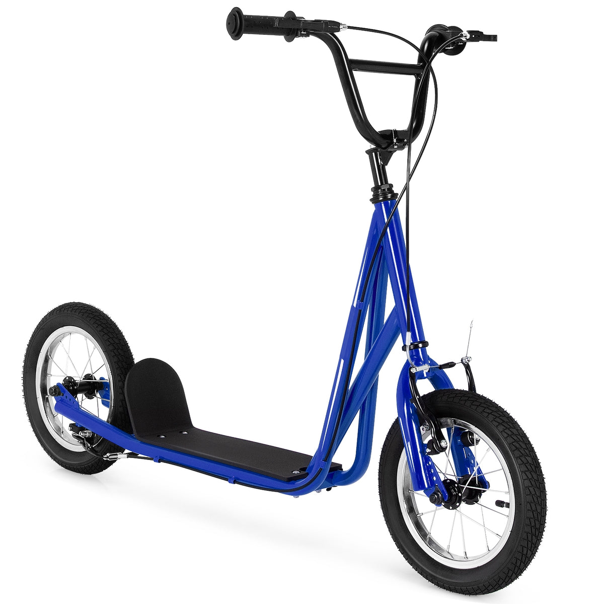 Kids Kick Scooter with 12" Air-Filled Wheels and Handbrakes-Scooters-DECOROLALA