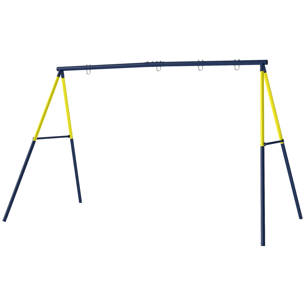 Kids Metal A-Frame Swing Set - Blue 260cm Heavy Duty-Toys & Games > Kids Outdoor Play > Gym Sets & Swings-DECOROLALA