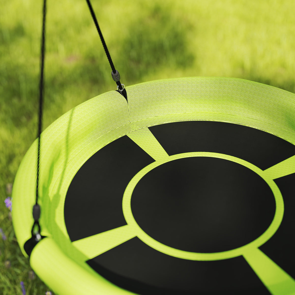 100cm Diameter Nest Seat for Kids with Height Adjustable Hanging Ropes for Outdoor, Playground, Garden-Toys & Games > Kids Outdoor Play > Gym Sets & Swings-DECOROLALA