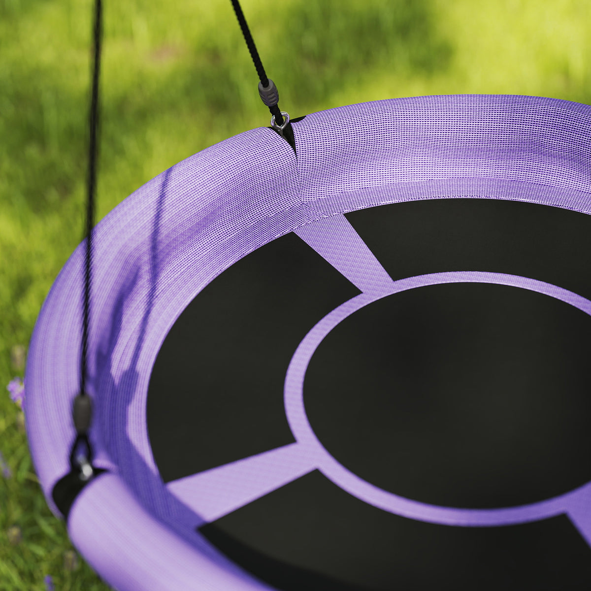 100cm Diameter Nest Seat for Kids with Height Adjustable Hanging Ropes for Outdoor, Playground, Garden-Toys & Games > Kids Outdoor Play > Gym Sets & Swings-DECOROLALA
