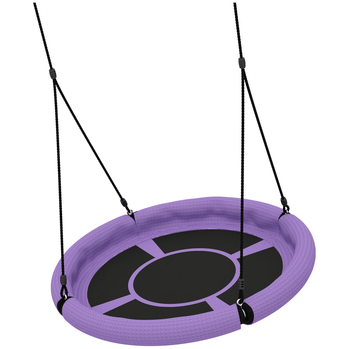 100cm Diameter Nest Seat for Kids with Height Adjustable Hanging Ropes for Outdoor, Playground, Garden-Toys & Games > Kids Outdoor Play > Gym Sets & Swings-DECOROLALA