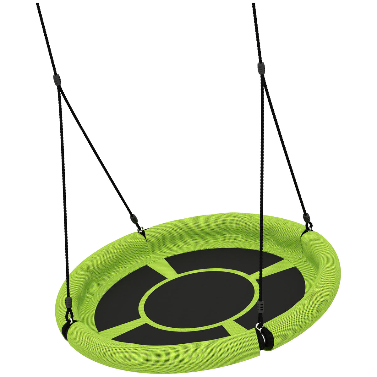 100cm Diameter Nest Seat for Kids with Height Adjustable Hanging Ropes for Outdoor, Playground, Garden-Toys & Games > Kids Outdoor Play > Gym Sets & Swings-DECOROLALA