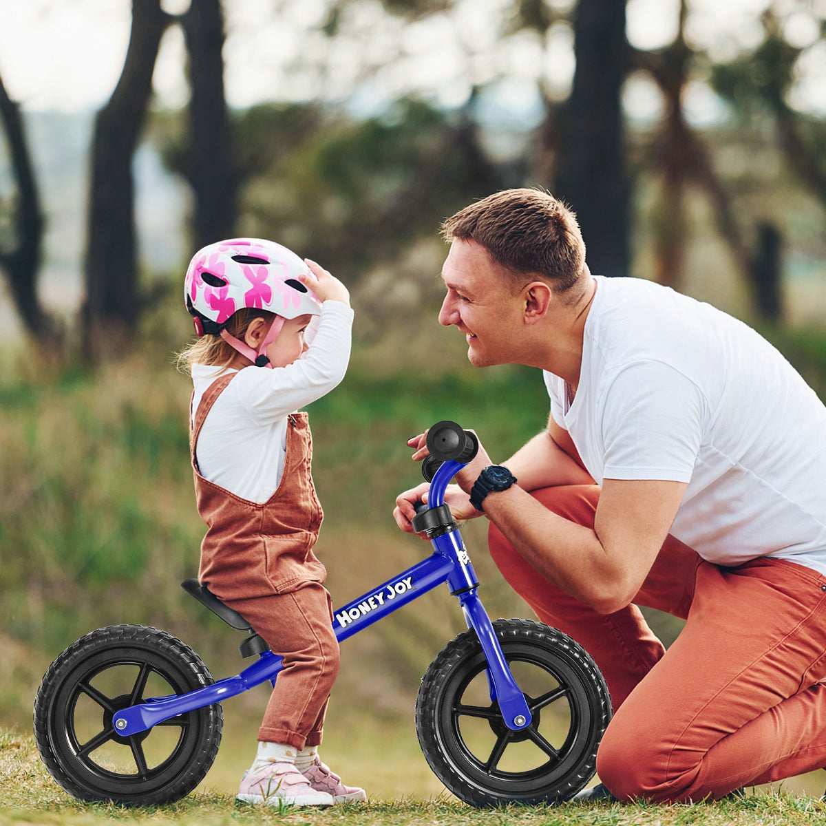Kids No Pedal Balance Bike with Adjustable Handlebar and Seat