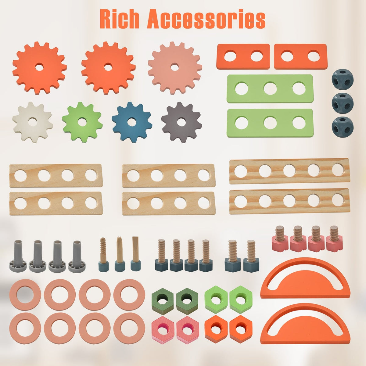 Kids Play Tool Workbench with Realistic Accessories-Pretend Toys-DECOROLALA