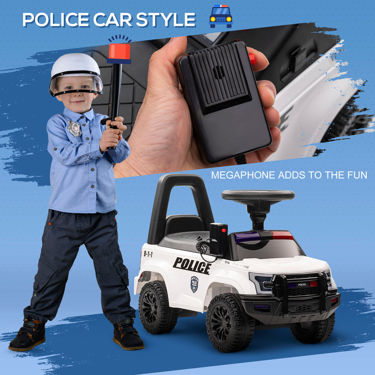 Kids Ride On Sliding Car with Hidden Under Seat Storage, Foot-to-Floor Design-Toys & Games > Baby & Toddler Toys > Riding & Rocking Toys > Push Cars for Toddlers-DECOROLALA