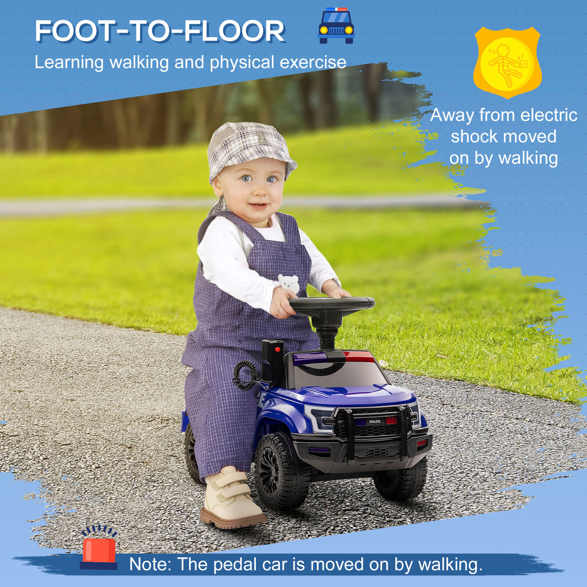 Kids Ride On Sliding Car with Hidden Under Seat Storage, Foot-to-Floor Design-Toys & Games > Baby & Toddler Toys > Riding & Rocking Toys > Push Cars for Toddlers-DECOROLALA