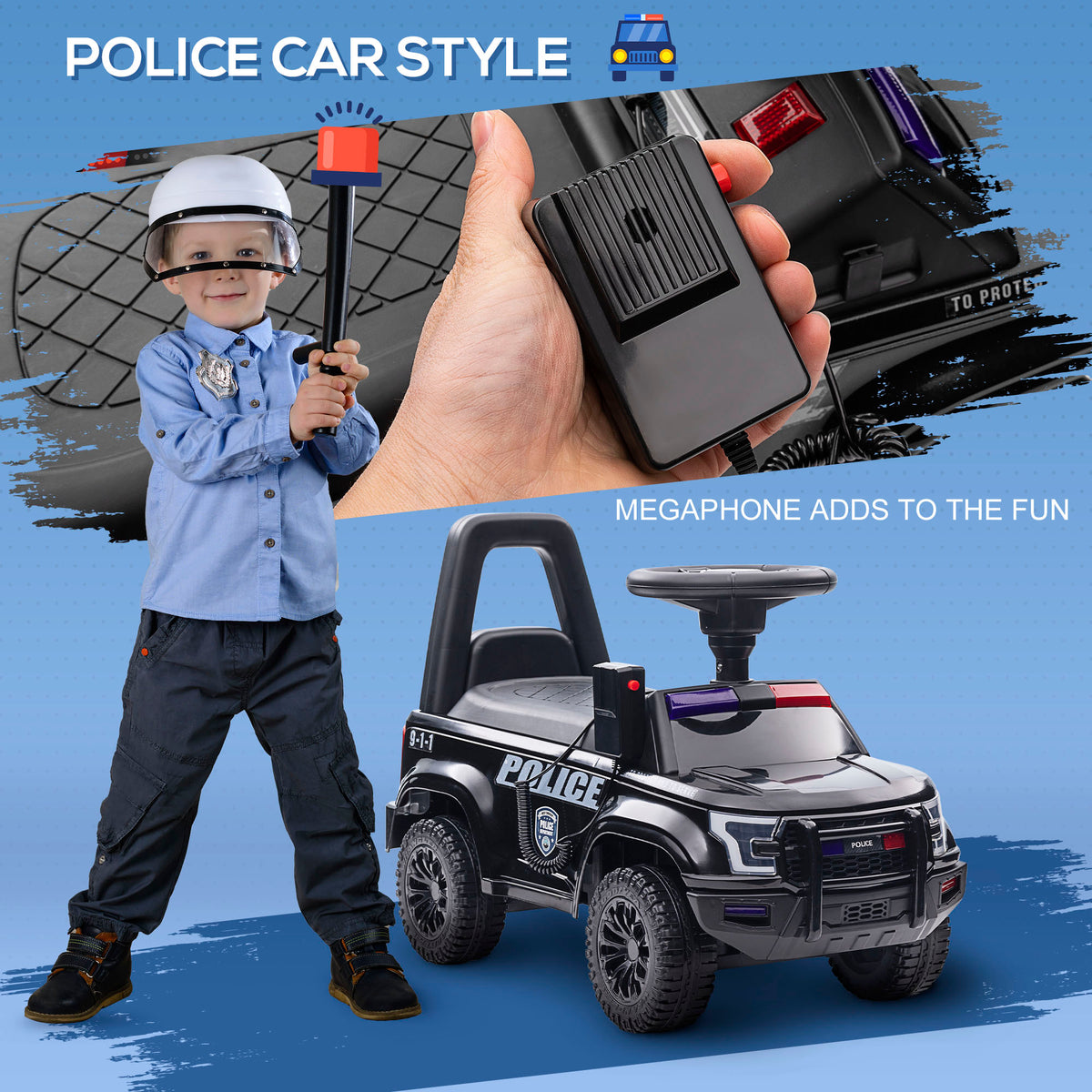 Kids Ride On Sliding Car with Hidden Under Seat Storage, Foot-to-Floor Design-Toys & Games > Baby & Toddler Toys > Riding & Rocking Toys > Push Cars for Toddlers-DECOROLALA