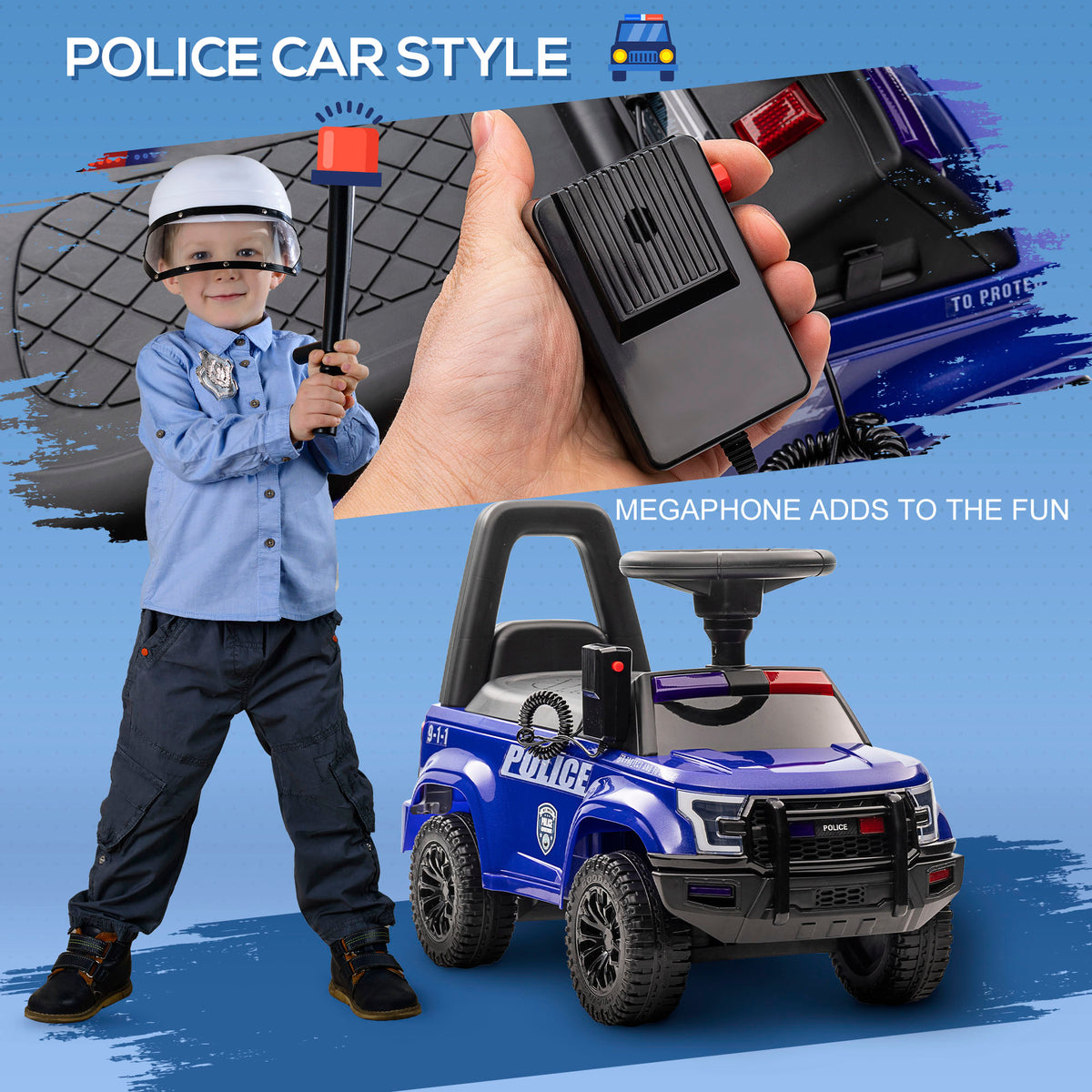 Kids Ride On Sliding Car with Hidden Under Seat Storage, Foot-to-Floor Design-Toys & Games > Baby & Toddler Toys > Riding & Rocking Toys > Push Cars for Toddlers-DECOROLALA