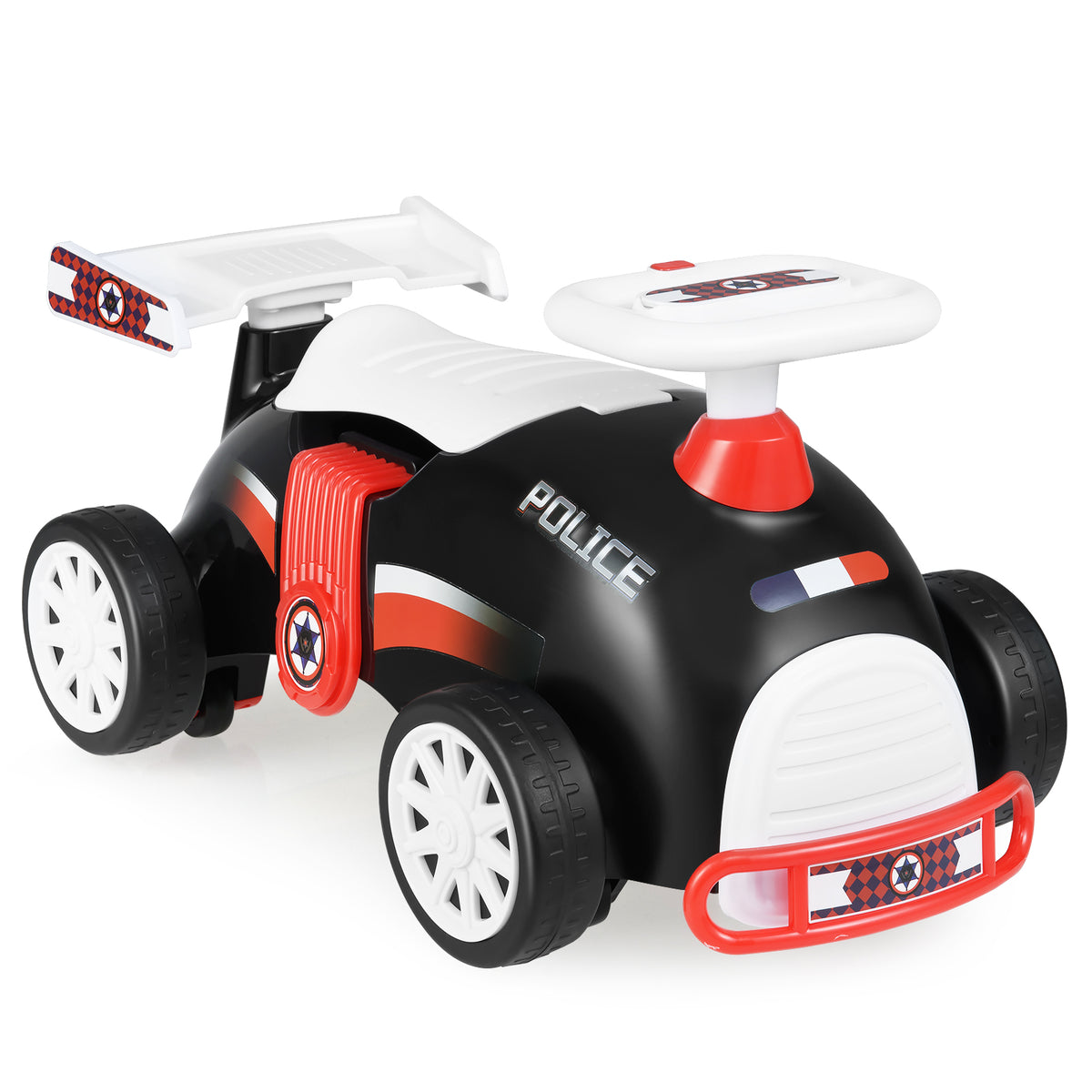 Jouet voiture à glisser pour enfants avec musique et rangement sous le siège