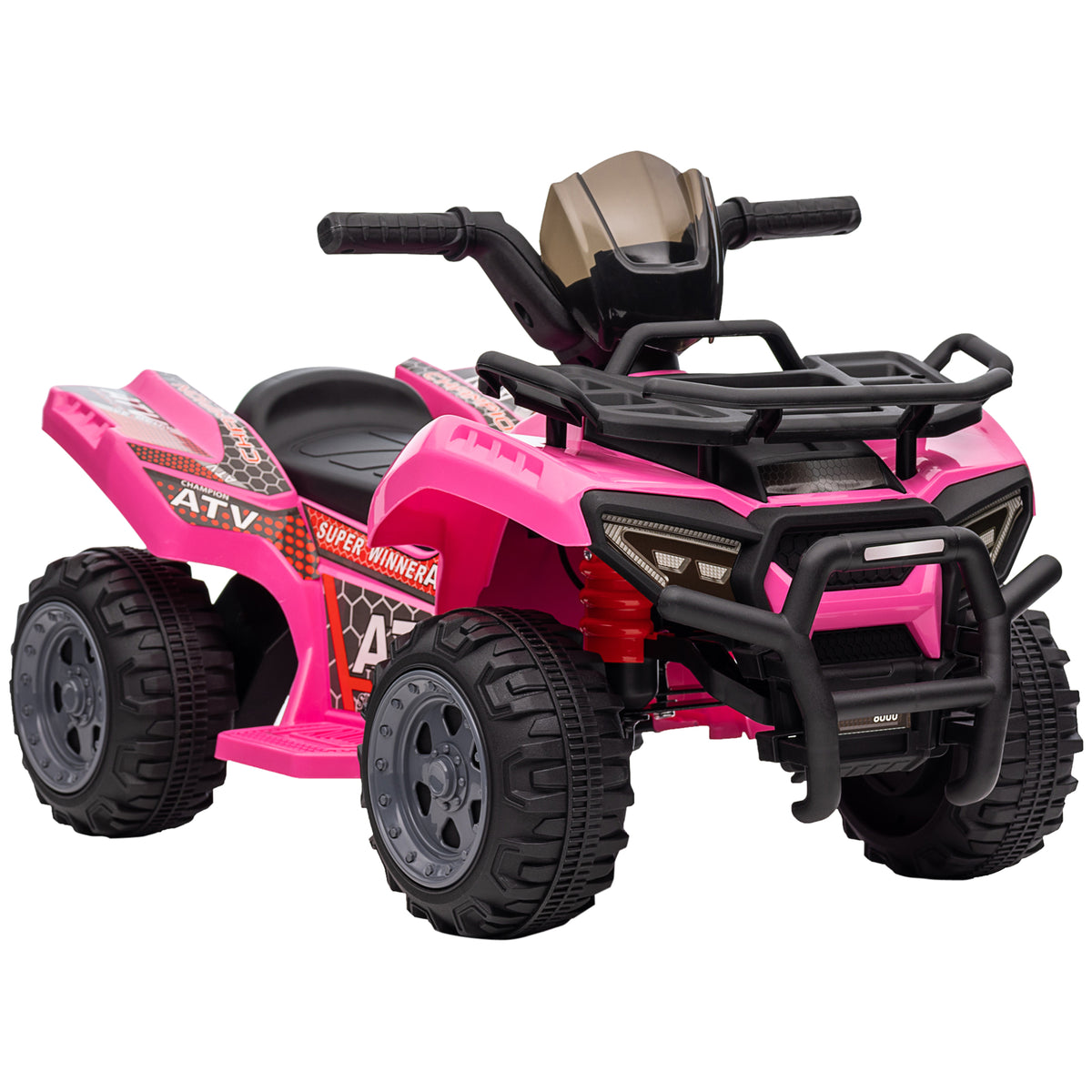 Kids Ride-on ATV Quad Bike Four Wheeler Car with Music, 6V Battery Powered Motorcycle for 18-36 Months-Toys & Games > Baby & Toddler Toys > Electric Ride-On Toys > Electric Toy Cars-DECOROLALA