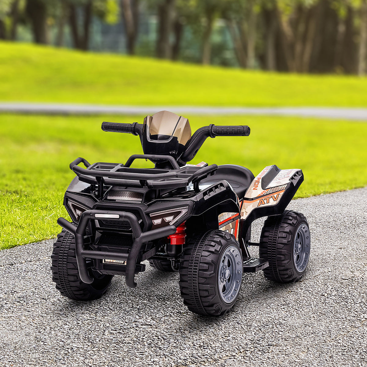 Kids Ride-on ATV Quad Bike Four Wheeler Car with Music, 6V Battery Powered Motorcycle for 18-36 Months-Toys & Games > Baby & Toddler Toys > Electric Ride-On Toys > Electric Toy Cars-DECOROLALA