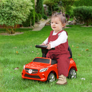 Kids Ride On Push Car, Foot-to-Floor Walking Sliding Toy Car for Toddler with Under Seat Storage, Music, Headlights Red-Toys & Games > Baby & Toddler Toys > Riding & Rocking Toys > Push Cars for Toddlers-DECOROLALA