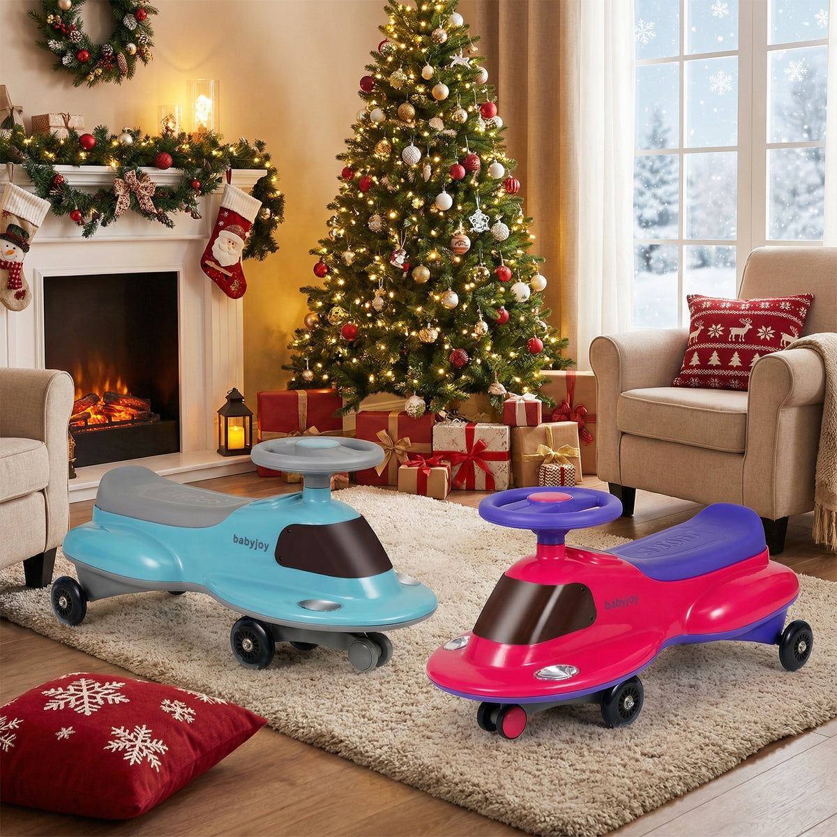Kids Ride On Toy with Under-seat Storage and LED Flashing Wheels