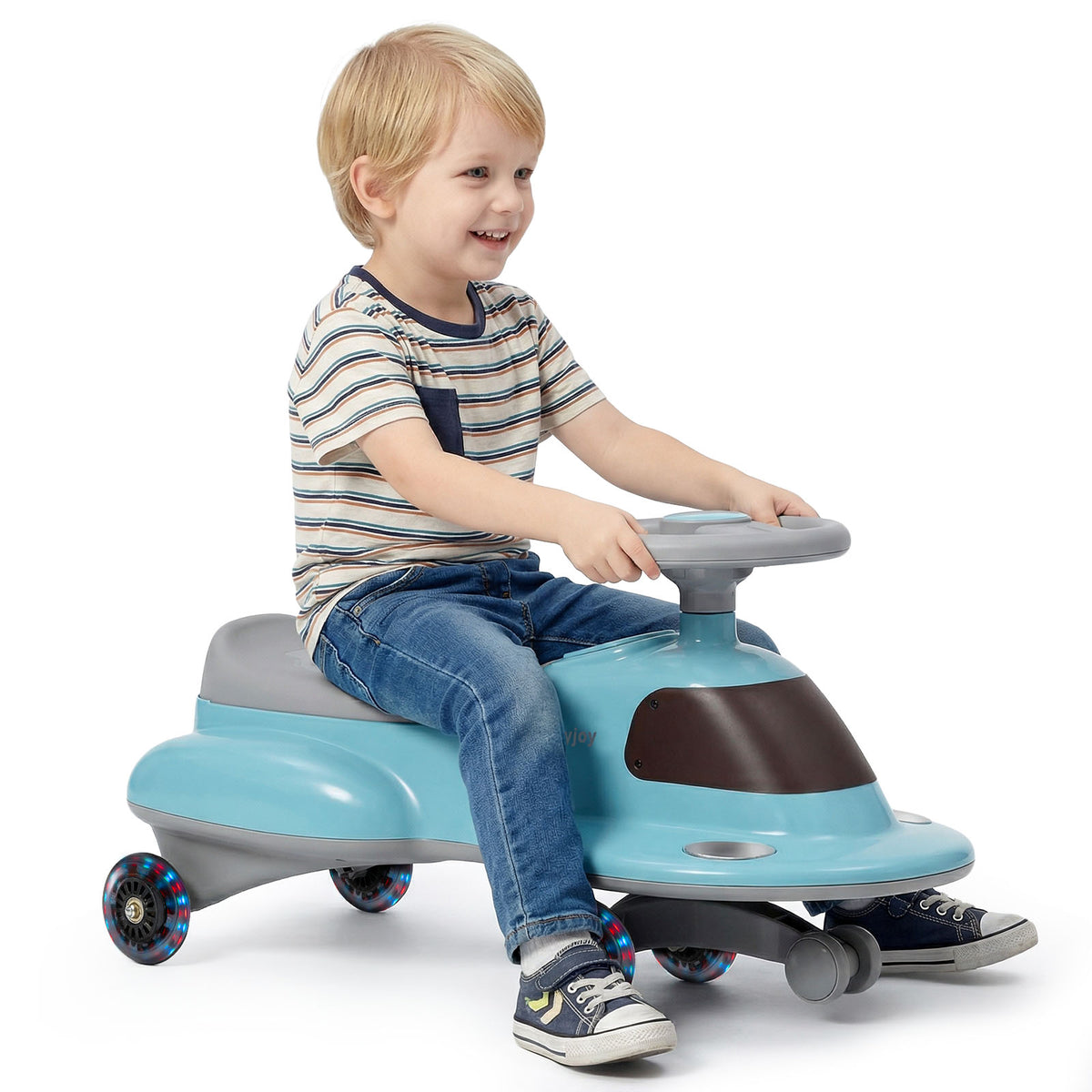 Kids Ride On Toy with Under-seat Storage and LED Flashing Wheels