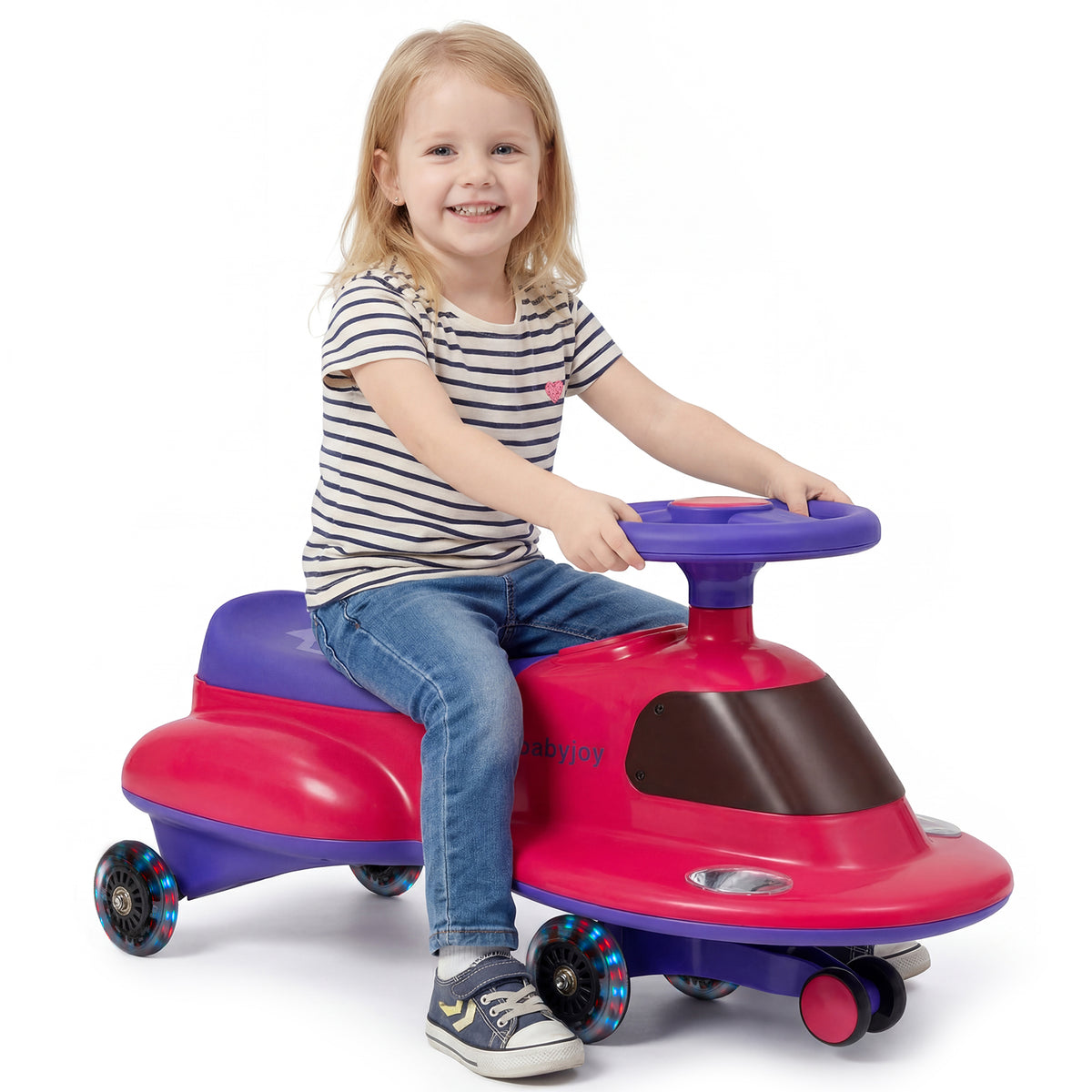Kids Ride On Toy with Under-seat Storage and LED Flashing Wheels