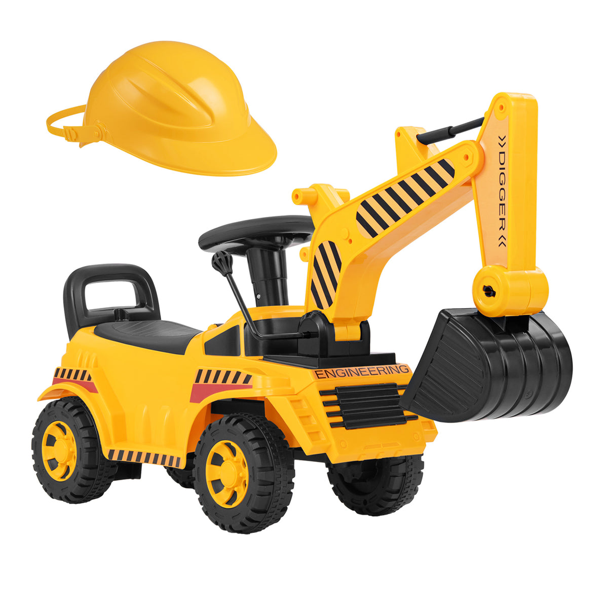 Excavateur pour enfants avec pelle réglable - Jaune