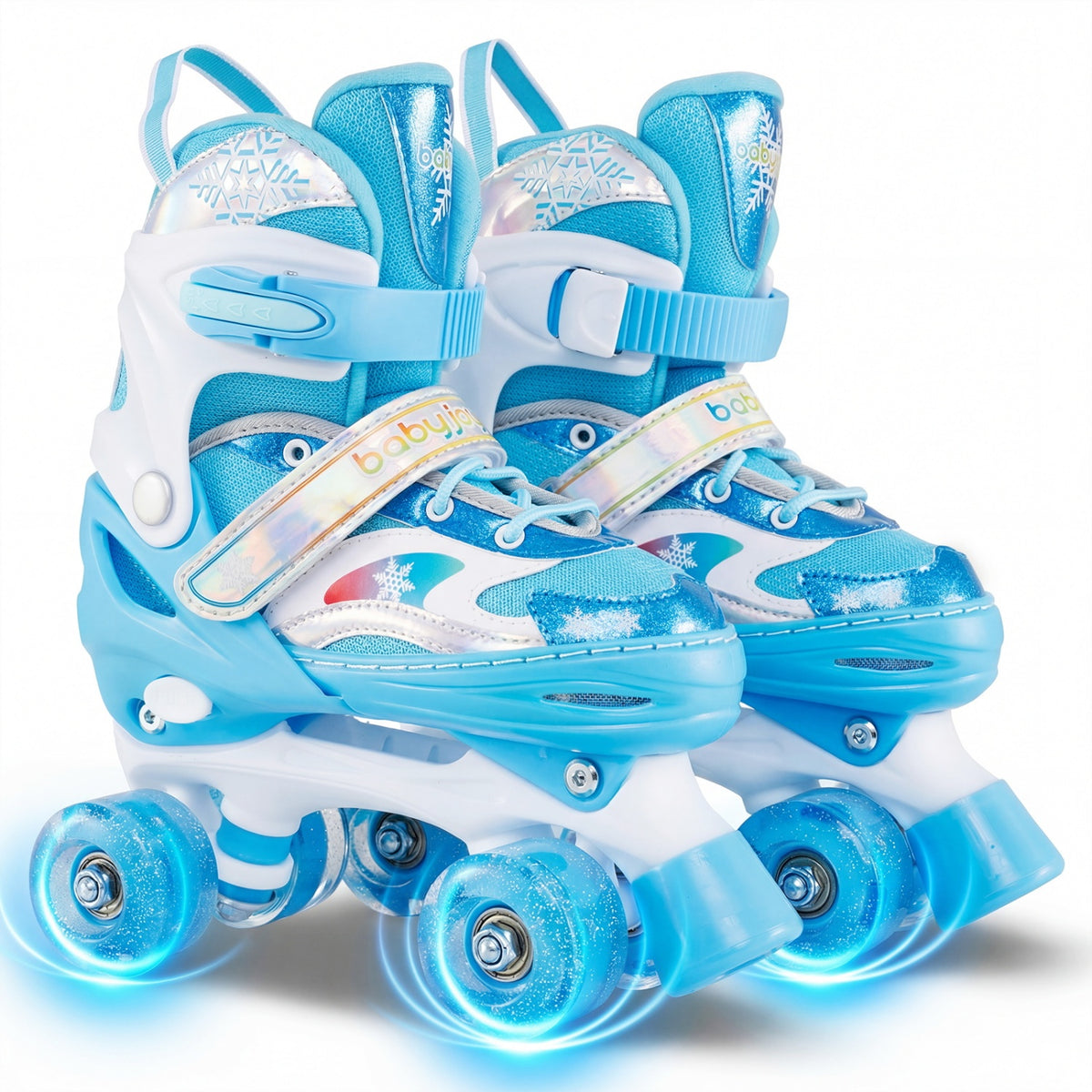 Patins à roulettes pour filles et garçons, avec roues lumineuses et protections de sécurité