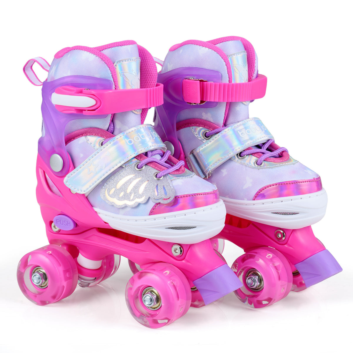 Patins à roulettes pour enfants de 5 à 7 ans, avec 4 roues lumineuses